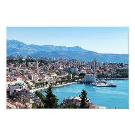 Split City Seafront aerial view, Dalmatien, Kroati Fotodruck