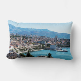 Split City Seafront aerial view, Dalmatien, Kroati Lendenkissen