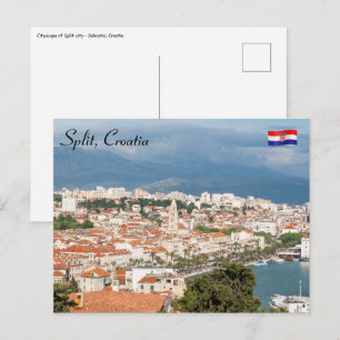 Split City Seafront aerial view, Dalmatien, Kroati Postkarte