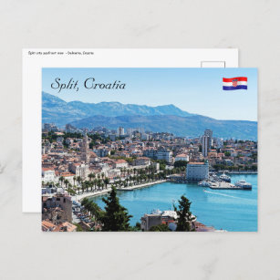 Split City Seafront aerial view, Dalmatien, Kroati Postkarte