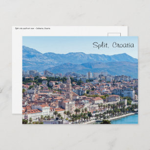 Split City Seafront aerial view, Dalmatien, Kroati Postkarte