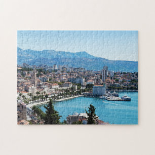 Split City Seafront aerial view, Dalmatien, Kroati Puzzle