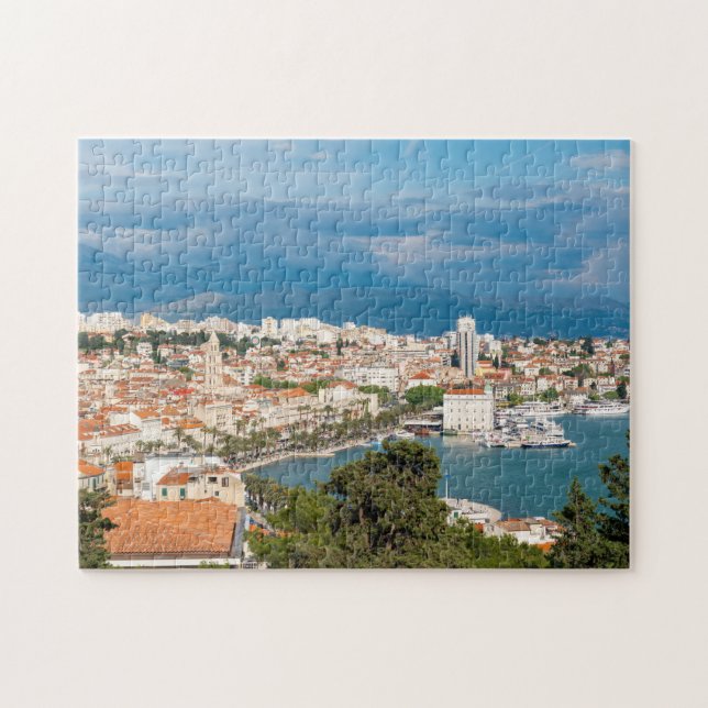Split City Seafront aerial view, Dalmatien, Kroati Puzzle (Horizontal)