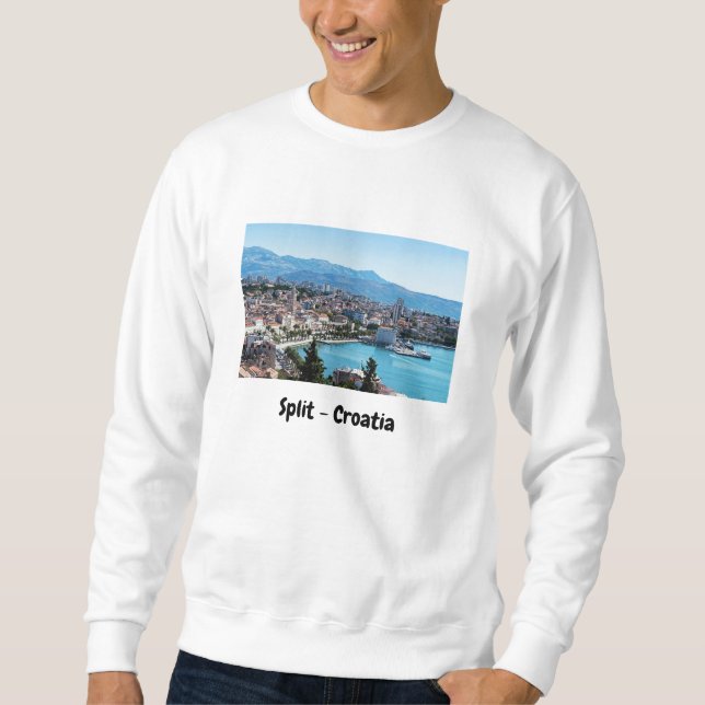 Split City Seafront aerial view, Dalmatien, Kroati Sweatshirt (Vorderseite)