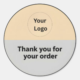 Split-Color Logo Thank You Business Sticker