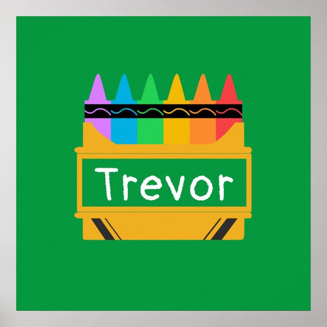 Split Crayon Box Personalisiert Kids Poster (Vorne)