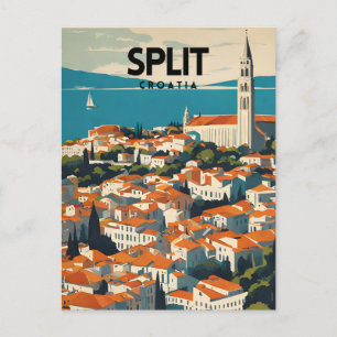 Split Croatia Nostalgische Reisen Kunst, Kultur un Postkarte