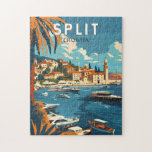 Split Croatia Reisen Vintag Puzzle<br><div class="desc">Split Retrovektor Reiseschema. Split,  historisch bekannt als Spalato,  ist die zweitgrößte Stadt Kroatiens nach der Hauptstadt Zagreb,  die größte Stadt Dalmatiens und die größte Stadt an der kroatischen Küste.</div>