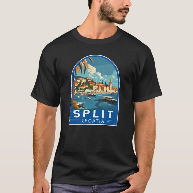 Split Croatia Reisen Vintag T-Shirt (Vorderseite)