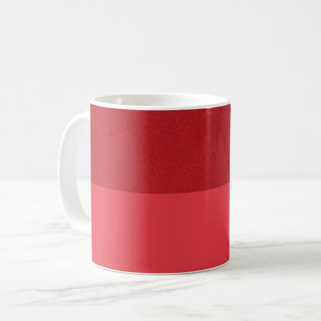 Split Design Tasse in Bold Tomato Red - Anpassbar (Vorderseite Links)