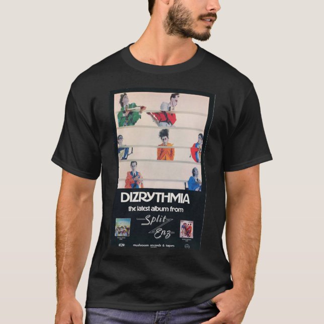 Split Enz Dizrythmia PosterSticker V-Neck T - Shir T-Shirt (Vorderseite)