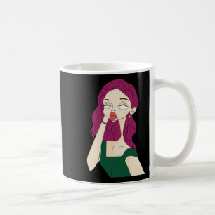 Split Girl Sticker Kaffeetasse