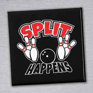 Split Happens Funny Bowling Magnet