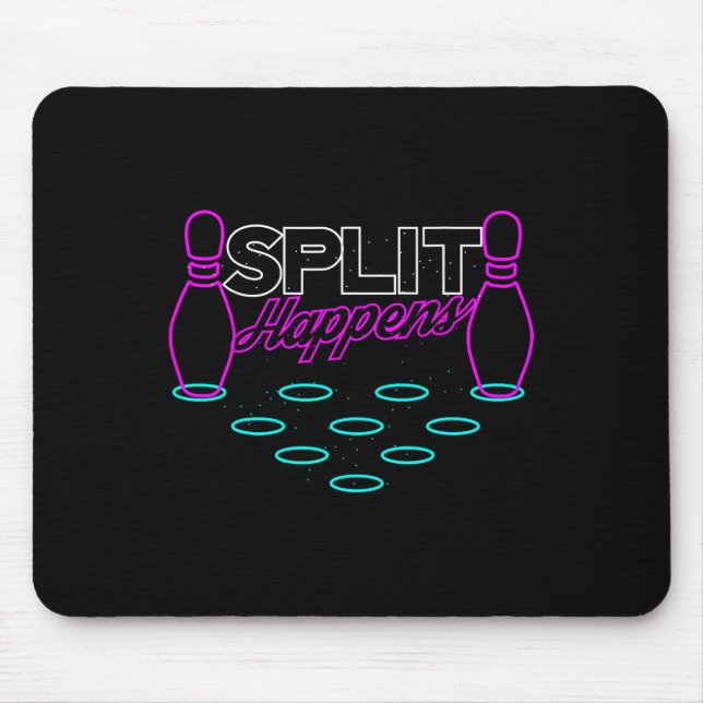 Split Happens Funny Bowling Mousepad (Vorne)