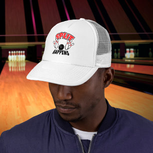 Split Happens Funny Bowling Truckerkappe