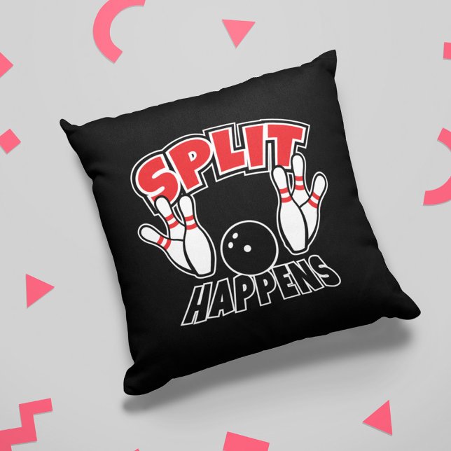 Split Happens Lustiges Bowling Kissen (Von Creator hochgeladen)