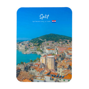 Split, Kroatien - Abgerundete Küstenstadt Magnet