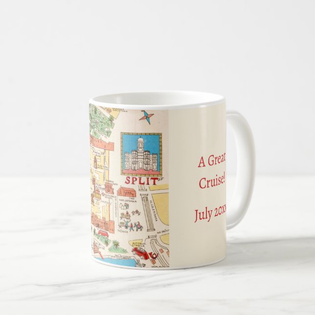 Split Kroatien Farbige Tasse (VorderseiteRechts)