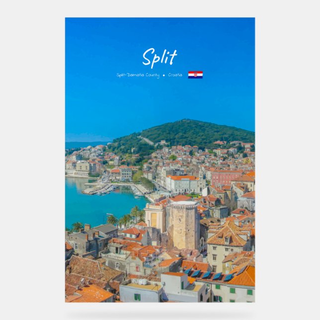 Split, Kroatien - Küstenstadt Acrylschild (Vorderseite)