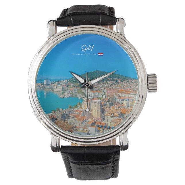 Split, Kroatien - Küstenstadt Armbanduhr (Vorderseite)
