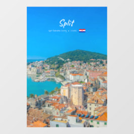 Split, Kroatien - Küstenstadt Fensteraufkleber