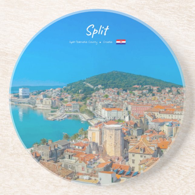 Split, Kroatien - Küstenstadt Getränkeuntersetzer (Vorne)