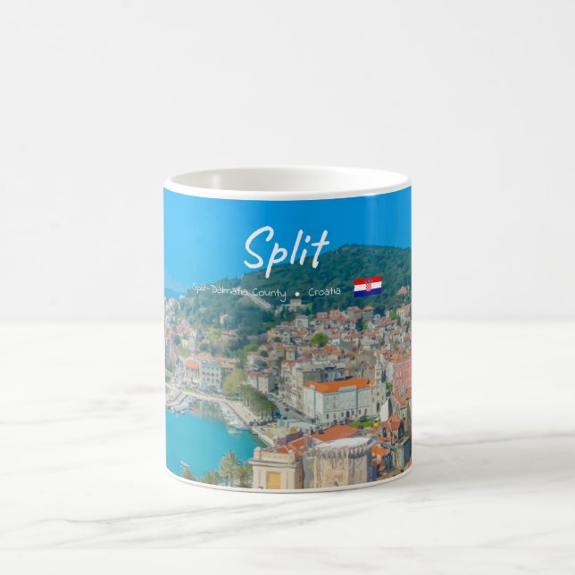 Split, Kroatien - Küstenstadt Kaffeetasse (Mittel)