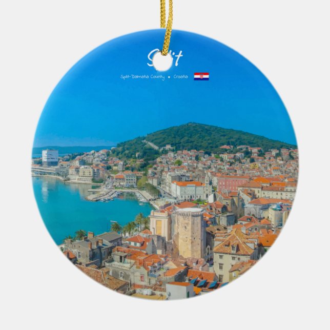 Split, Kroatien - Küstenstadt Keramik Ornament (Vorne)