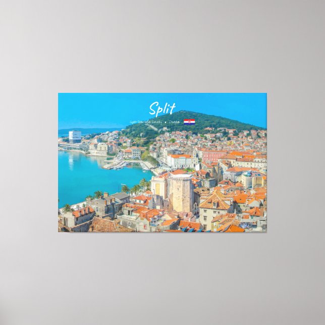 Split, Kroatien - Küstenstadt Leinwanddruck (Vorderseite)