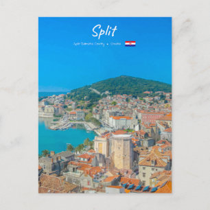 Split, Kroatien - Küstenstadt Postkarte