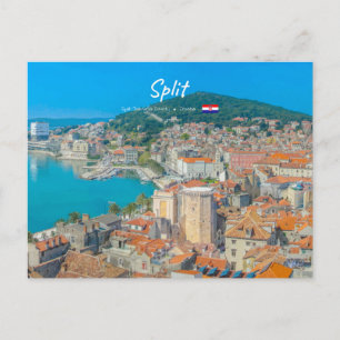 Split, Kroatien - Küstenstadt Postkarte