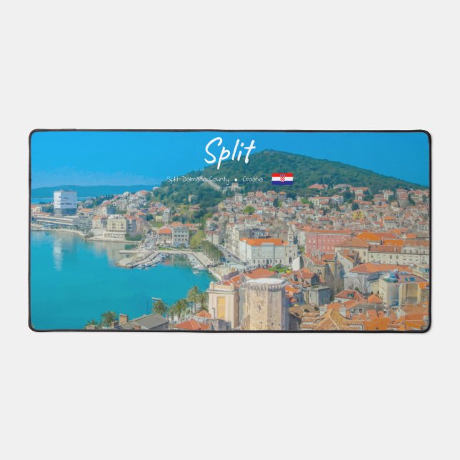 Split, Kroatien - Küstenstadt Schreibtischunterlage (Vorderseite)