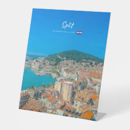 Split, Kroatien - Küstenstadt Sockelschild
