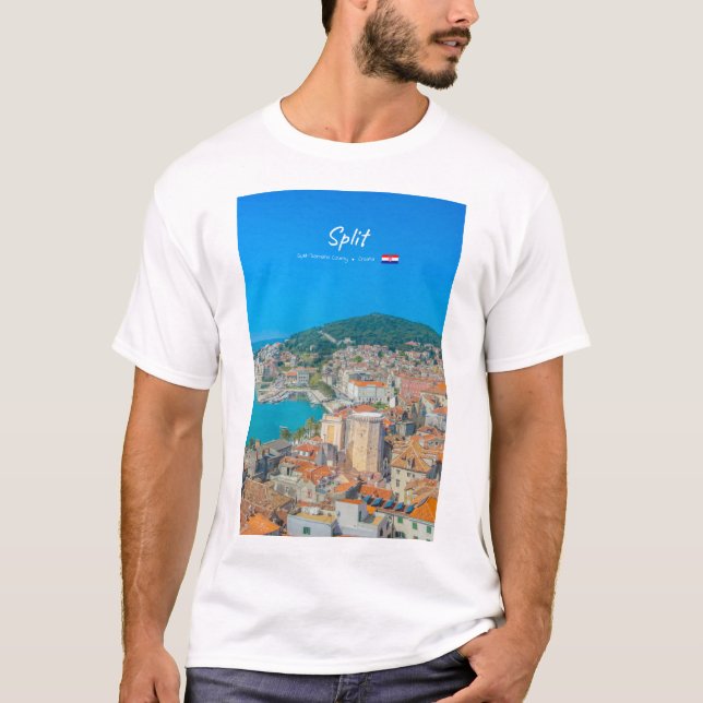 Split, Kroatien - Küstenstadt T-Shirt (Vorderseite)