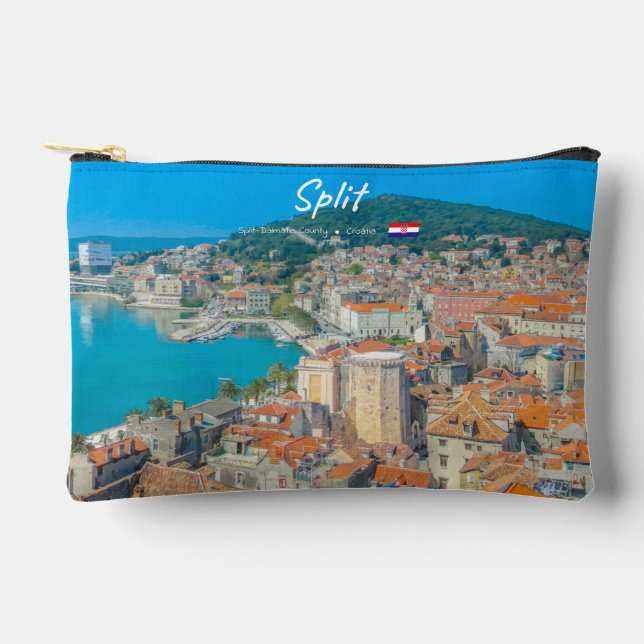 Split, Kroatien - Küstenstadt Zubehörtasche (Vorderseite)