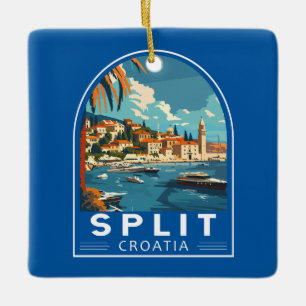Split Kroatien Reise Kunst Vintage Keramikornament