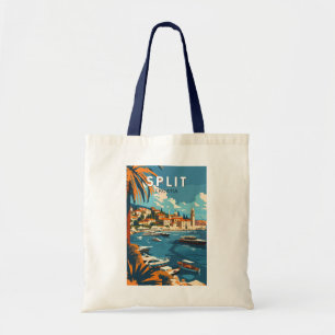 Split Kroatien Reise Kunst Vintage Tragetasche