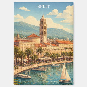 Split Kroatien Vintage Adriatische Küste Magnet