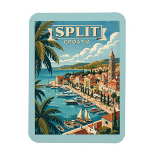 Split Kroatien Vintage Reise Magnet