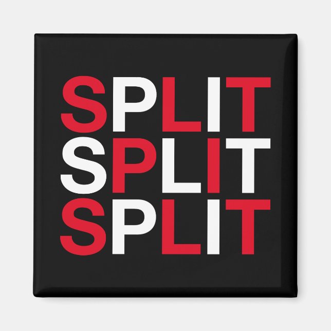SPLIT Kroatische Flagge Magnet (Vorne)