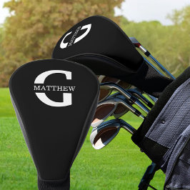 Split Monogram Bold Typografy Black/White Golf Headcover