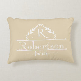 Split Monogram Family Name Champaigne Gold Frame Dekokissen