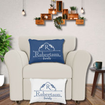 Split Monogram Family Name Midnight Blue Frame