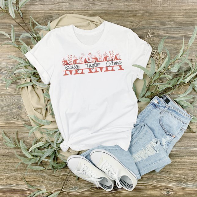 Split Monogram "Mama" Tshirt mit Kindernamen (Von Creator hochgeladen)