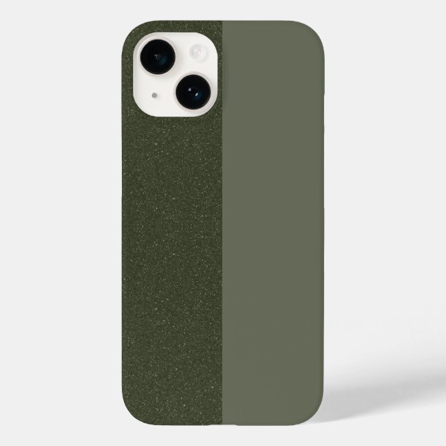 Split Moss Green iPhone 14 Case - individuell anpa (Rückseite)
