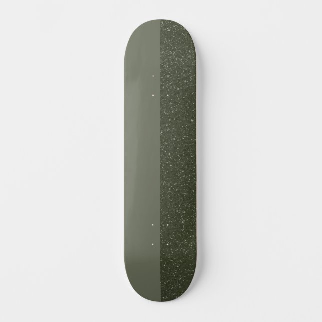 Split Moss Green Skateboard | Matte & Textured (Vorderseite)