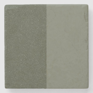 Split Moss Green Stone Untersetzer - Textured & Ma