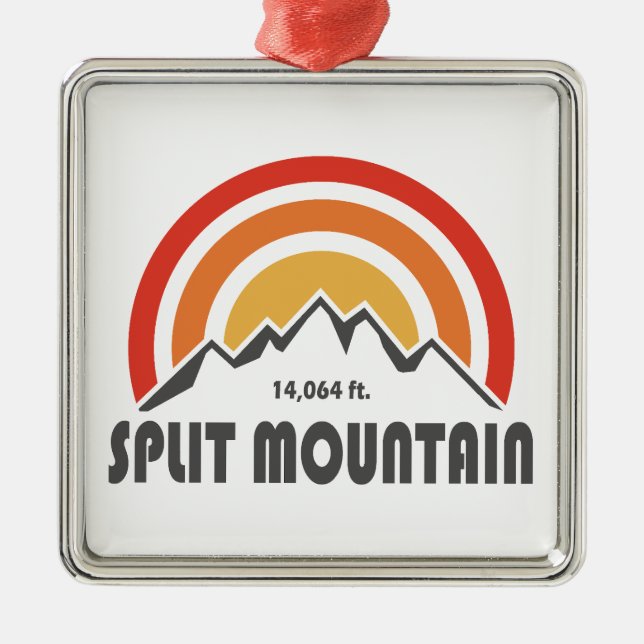 Split Mountain California Ornament Aus Metall (Vorne)