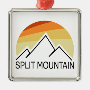 Split Mountain California Retro Ornament Aus Metall