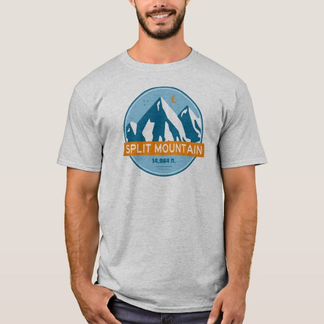 Split Mountain California Stars Moon T-Shirt (Vorderseite)